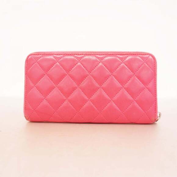 CHANEL Pink Lambskin Leather Wallet - Picture 11 of 11